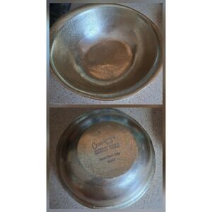Cravings Chrissy Teigen Aluminum Bowl 10" Champagne Gold Excellent Rough Texture